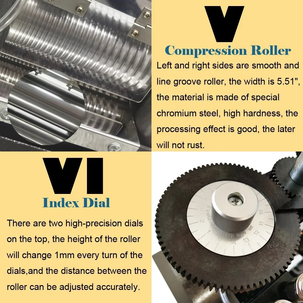 INTSUPERMAI Current-activated Rolling Mill Device 3HP Double Head Jewelry Making Tool