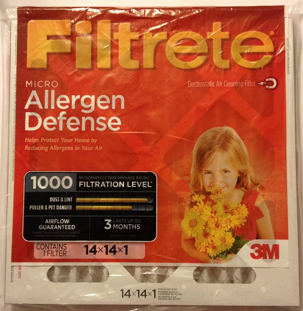 Filtrete Micro Allergen Defense Filter; 14 x 14 x 1-footes; 4-Pack