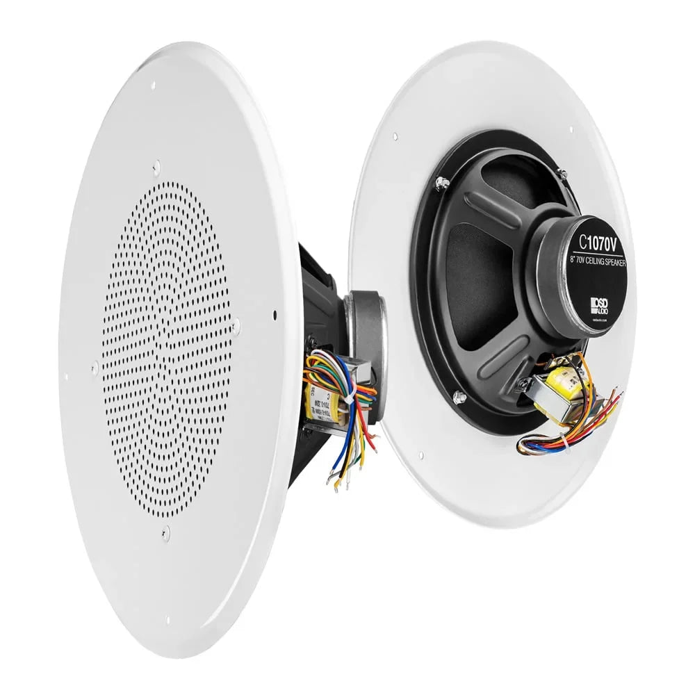 OSD Audio C1070 8" 70V Tap In-Ceiling Commercial Speaker (White; Single)