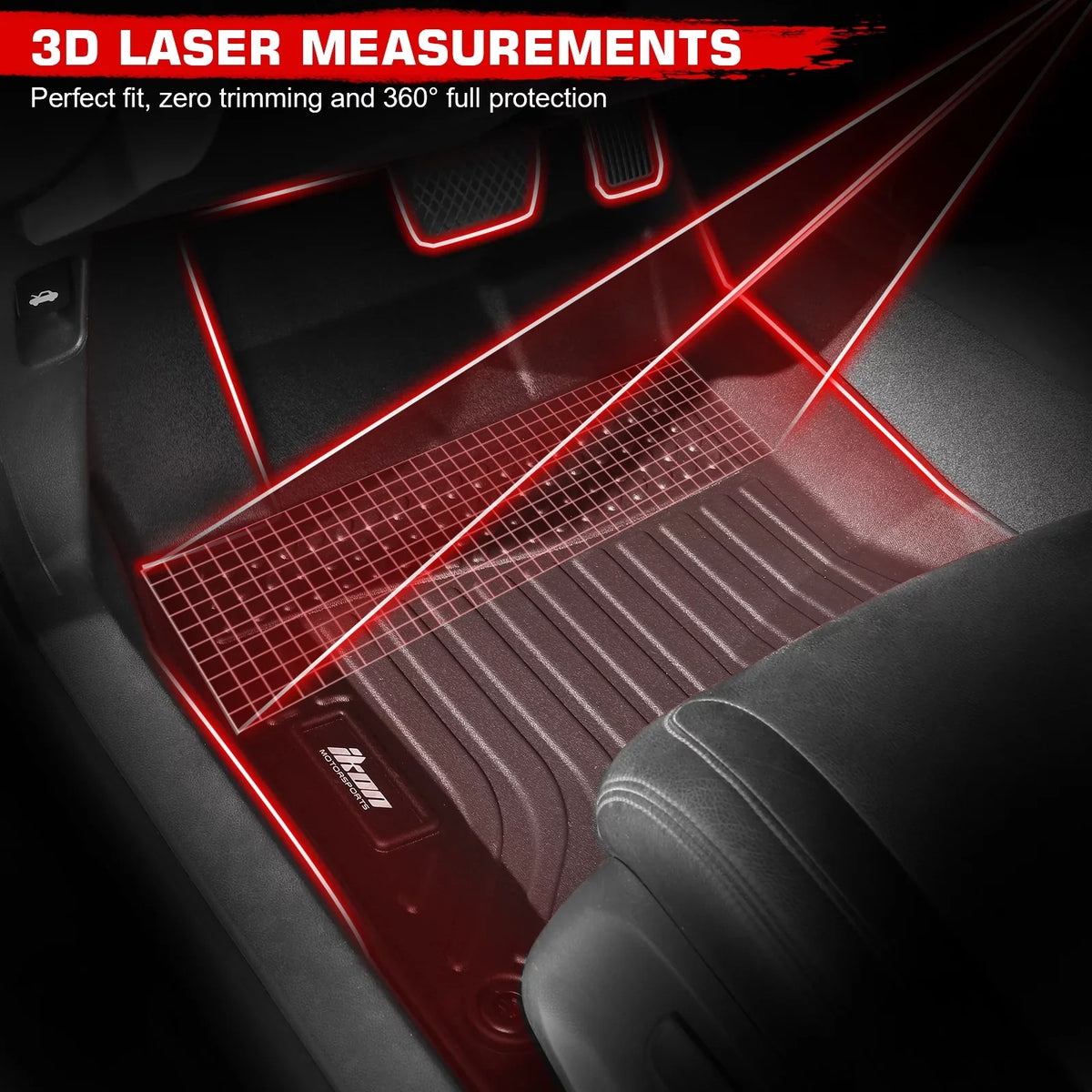 Ikon Motorsports Floor Mats & Trunk Mat Compatible With 2023 Honda CR-V; Black 3D Molded Carpets Liner 1st 2nd Row Front Rear Boot Tray Cover Protection Cargo Pad TPE All Weather Protector