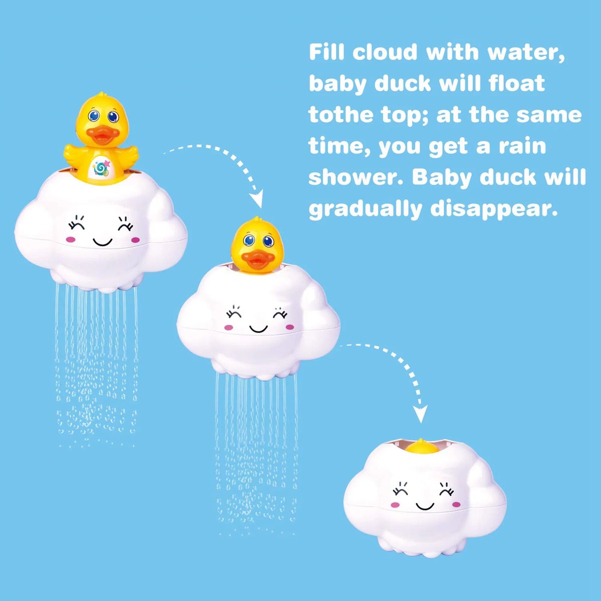 Fun Little Toys 9 Pcs Baby Bath Toys; Duck Coat Toy; Bath Squirters; Bath Boat; Fishing Net; Bathtub Toys for Kids; Best Gifts for Kids