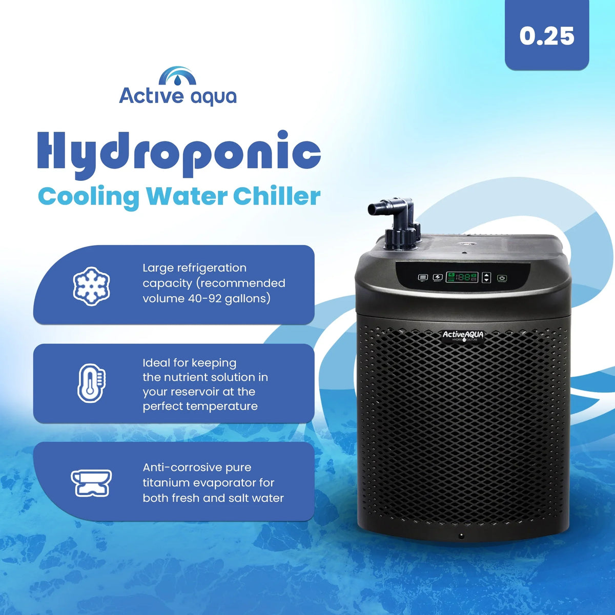 Active Aqua Hydroponic Chiller & Submersible Hydroponic Pump