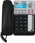 AT&T ML 2-Line Corded Telephone with Digital Answering System and Caller ID/Call Waiting; Black/Silver With Answering System