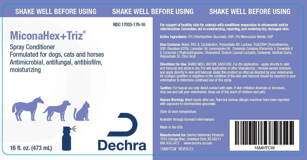 MiconaHex+Triz Apply Skin Infections In Dog Cat Horses 8 oz.