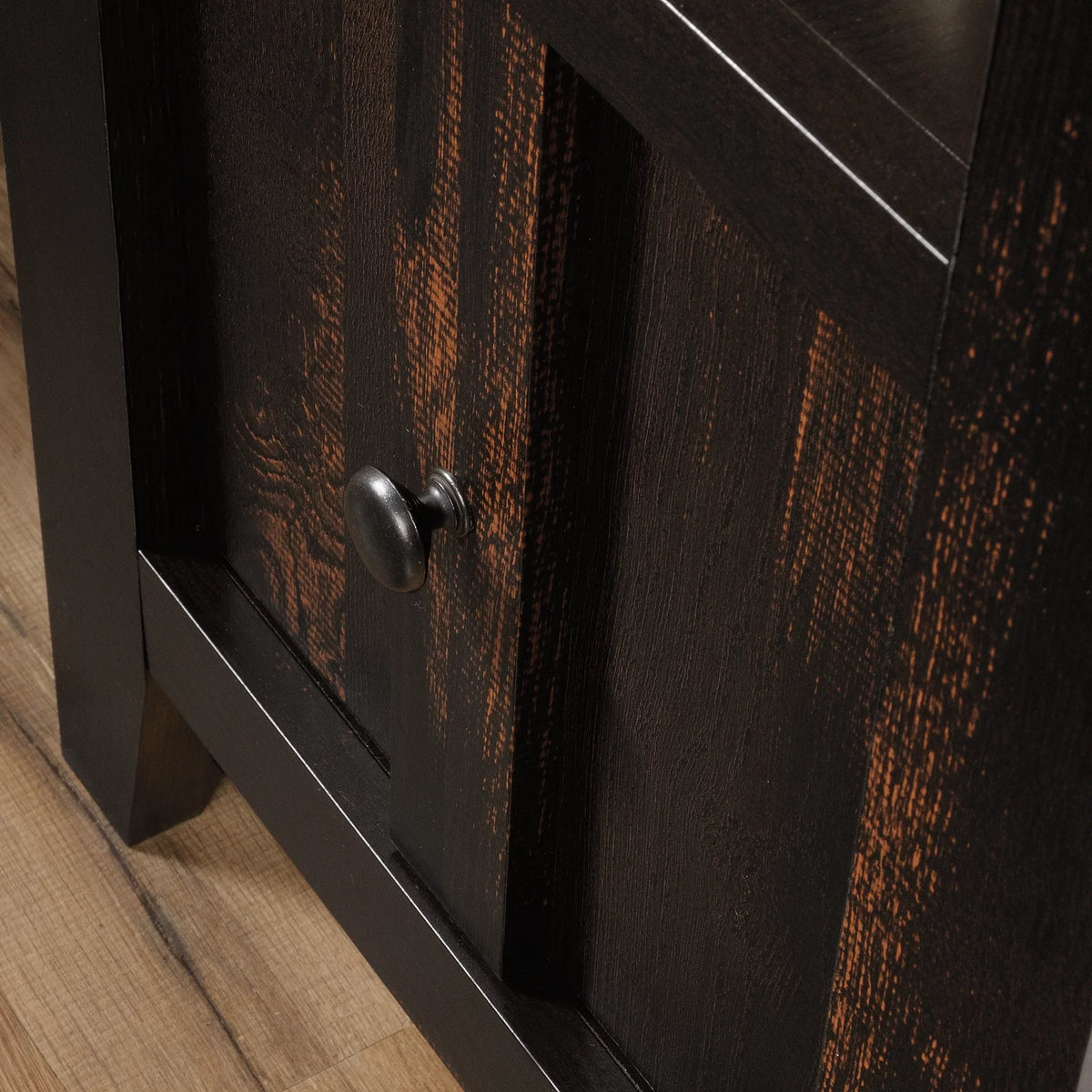 Sauder Dakota Pass End Table; Char Pine Finish