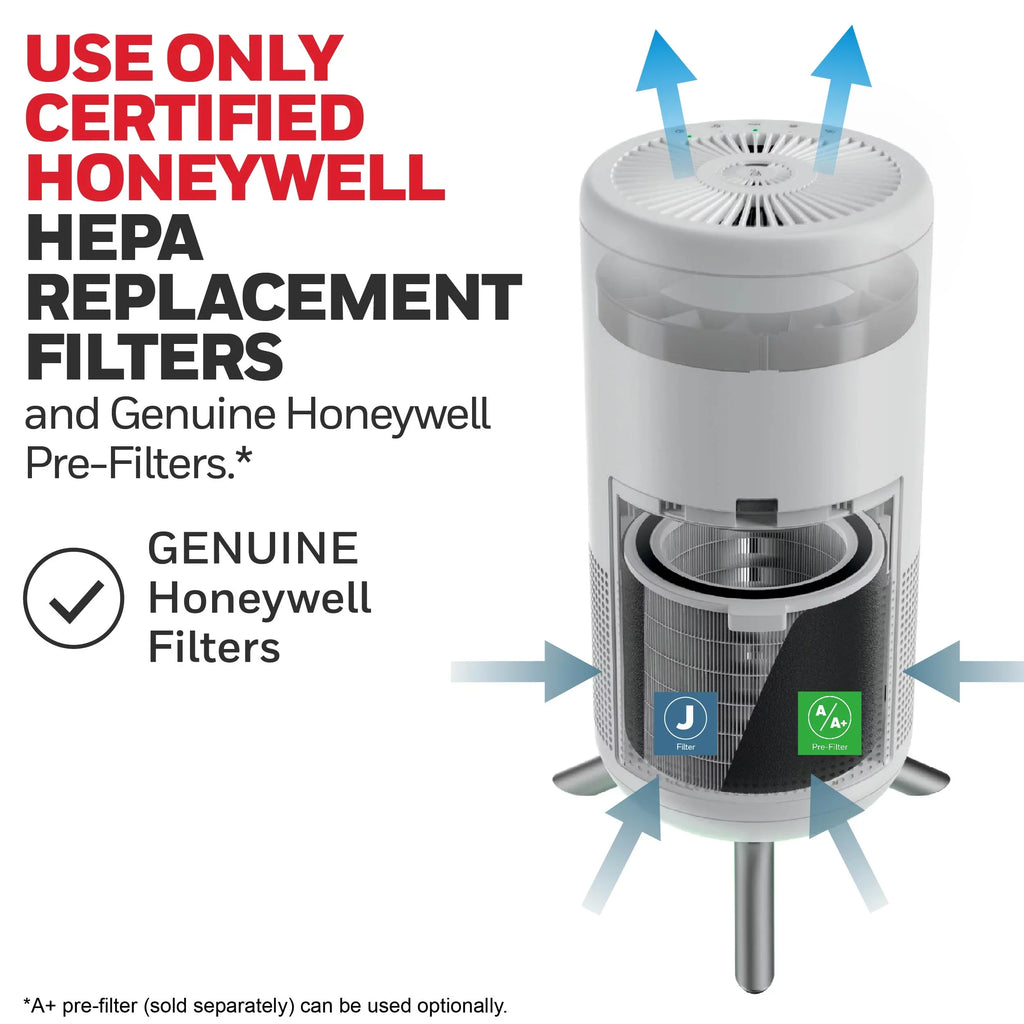 Honeywell Designer Series HEPA Air Purifier Tower; 190 sq ft; White; HPA830W