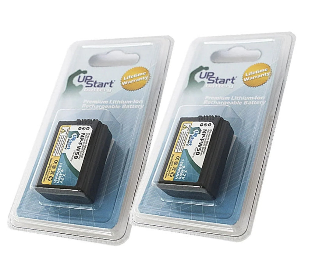 2x Pack - Sony Alpha A3000 Battery - Replacement for Sony NP-FW50 Digital Camera Battery (1300mAh; 7.2V; Lithium-Ion)