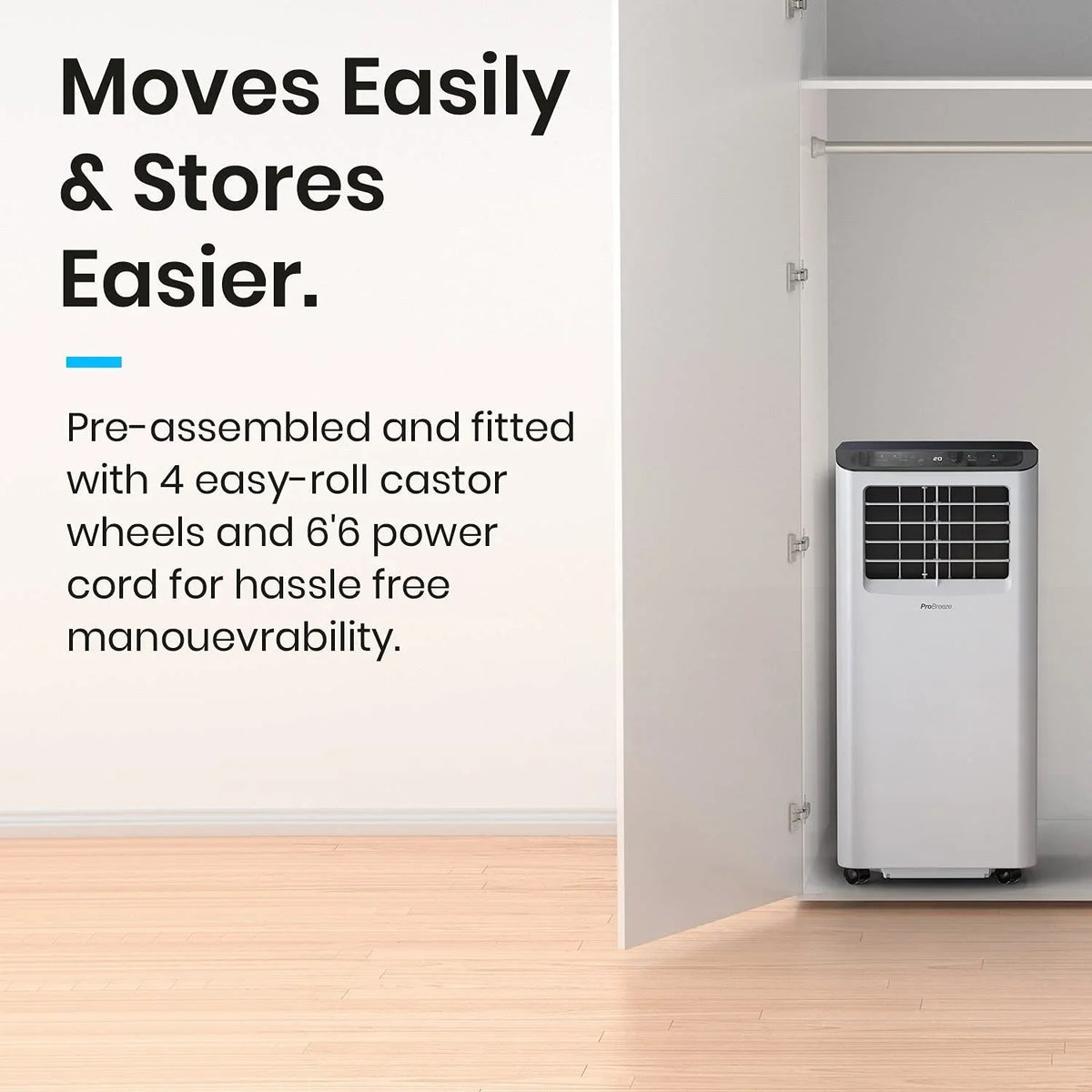 QCAI 4 in 1 Portable Air Conditioner for Room 10000 BTU 450SqFt Air Conditioning Unit; Smart Air Conditioner with Fan; Dehumidifier; Night; Timer; Window Venting Kit; Wifi Portable AC Unit