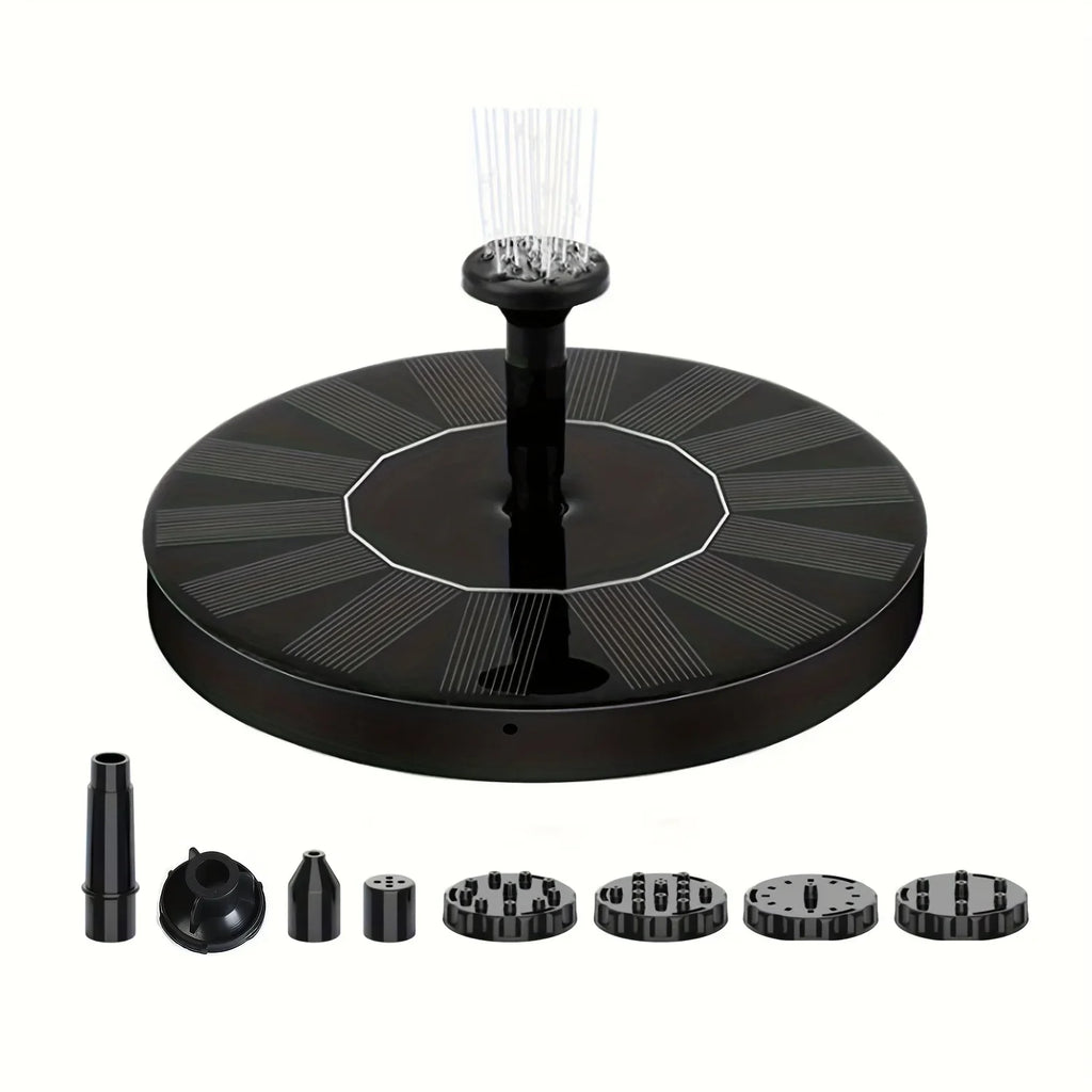 1pc Solar Bird Bath Fountain Pump - Independent Floating; for Gardens; Terraces; Ponds; and Swimming Pools - Fluidscape Outdoor Solar Powered Fountain