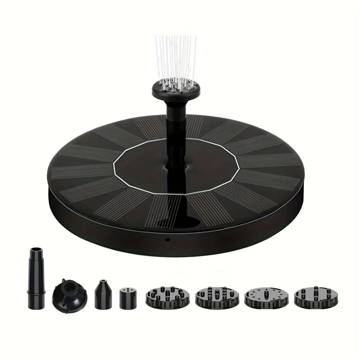 1pc Solar Bird Bath Fountain Pump - Independent Floating; for Gardens; Terraces; Ponds; and Swimming Pools - Fluidscape Outdoor Solar Powered Fountain