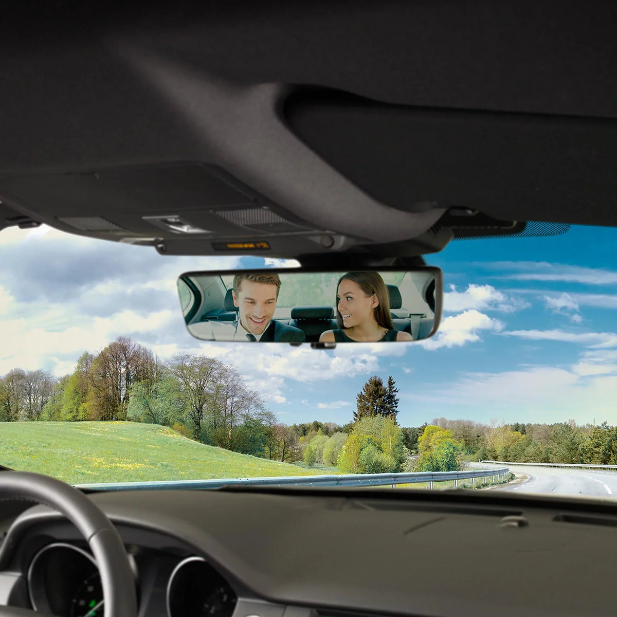 Audiovox Gentex LCD Full Display Rear View Mirror with Auto-Dimming; Mirror Mode and Back Up Camera Mode