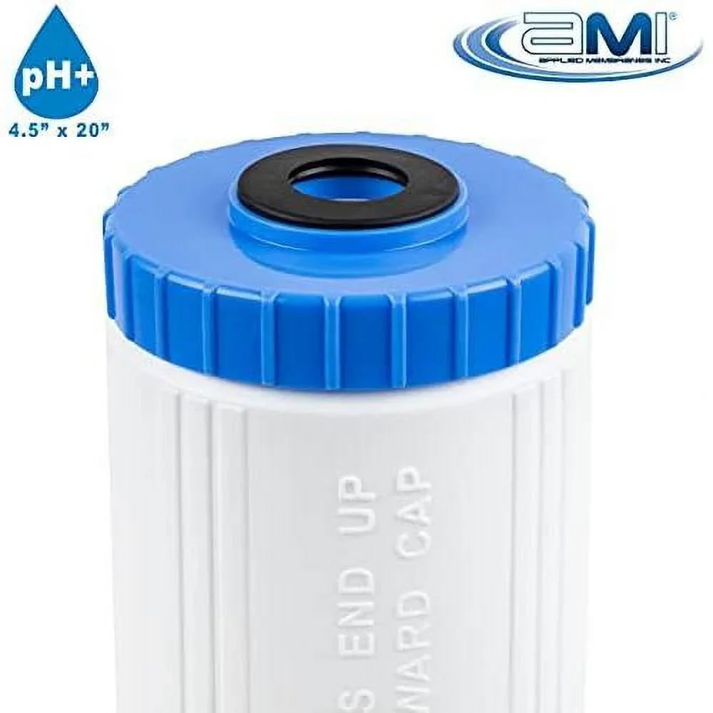 INC Ph Neutralization Filter Cartridge | Calcite Filter To Raise Alkalinity Of Low Ph | 4.5"X20" Filter Fits 20” Filter Housing | H-F4220CALCITE (4.5" X 20")