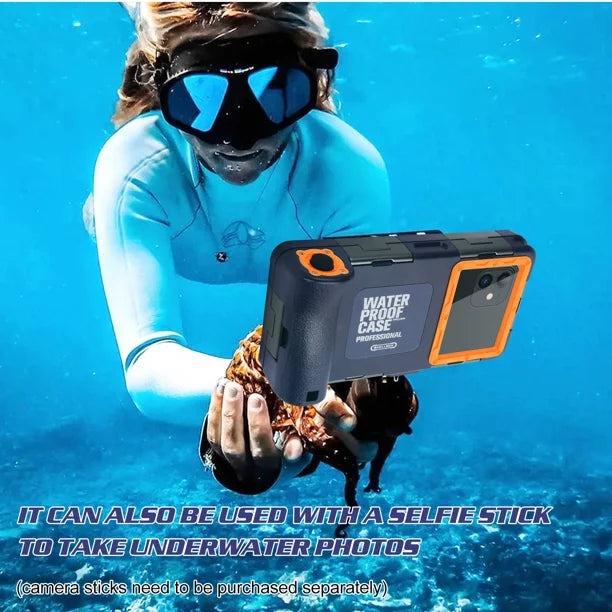 UrbanX Professional [15m/50ft] Swimming Diving Surfing Snorkeling Photo Video Fluidproof Protective Case Underwater Housing for Realme Narzo 50 And all Phones Up to 6.9 foot LCD with Lanyard