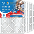 24x36x1 Air Filter MERV 11 Comparable to MPR 1000; MPR 1200 & FPR 7 Electrostatic Pleated Air Conditioner Filter 6 Pack HVAC Premium USA Made 24x36x1 Furnace Filters by AIRX FILTERS WICKED CLEAN AIR.
