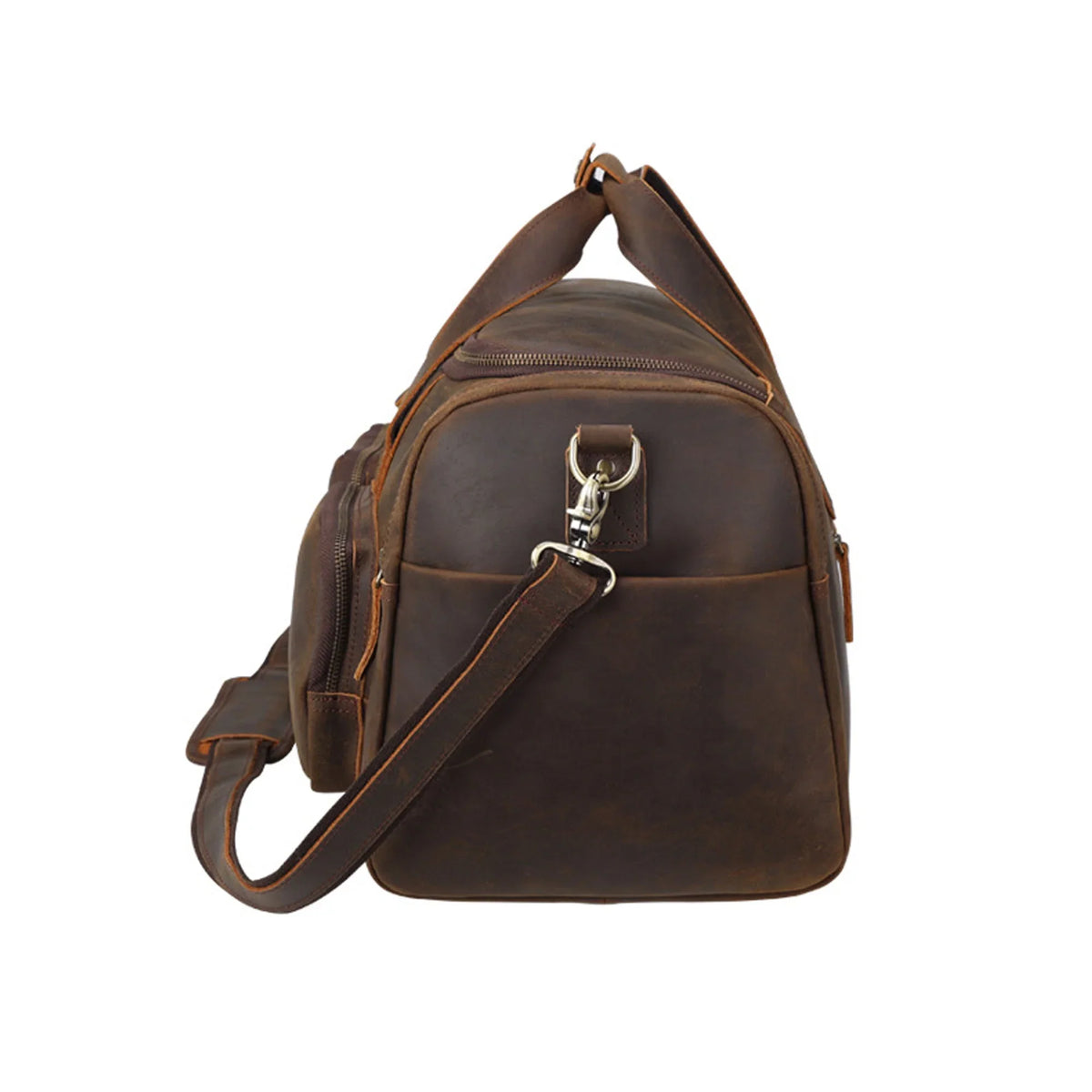 Full Grain Leather Duffle Bag; Travel Bag; Shoulder Bag