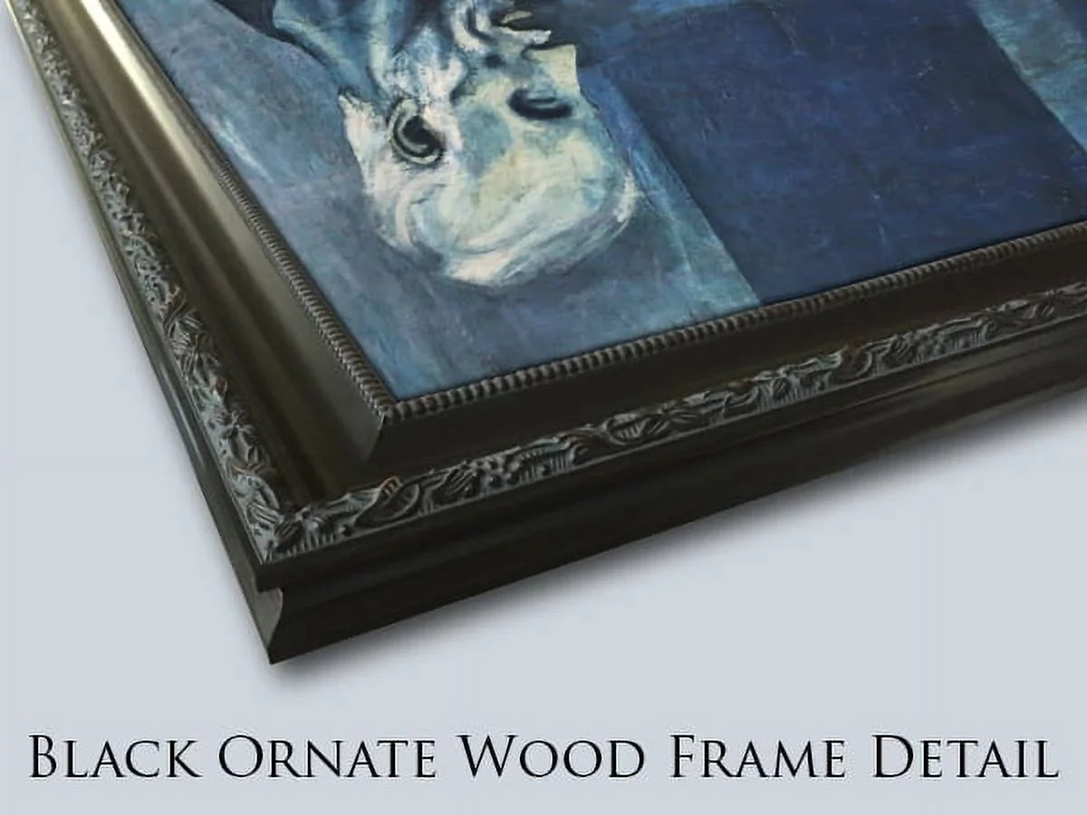 View in perspective of the great Fountain of Trevi said Virgin; architecture Nicola Salvi 40x26 Large Black Ornate Wood Framed Canvas Art by Giovanni Battista Piranesi