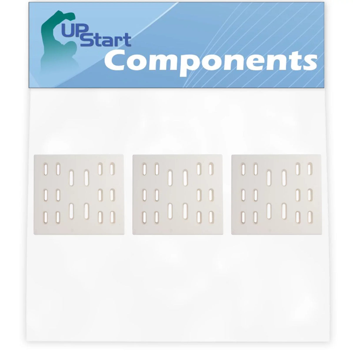 3-Pack BBQ Grill Heat Shield Plate Tent Replacement Parts for Bakers Chefs Y0202XCLP - Compatible Barbeque Ceramic Flame Tamer; Guard; Deflector; Flavorizer Bar; Vaporizer Bar; Burner Cover 8"