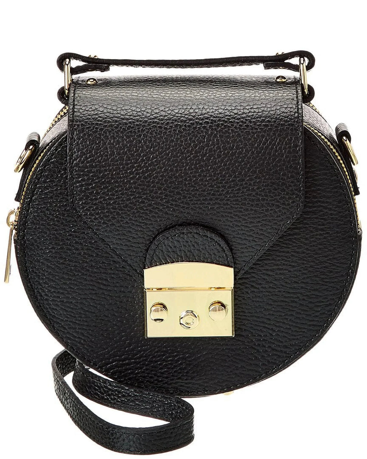 Persaman New York Aline Leather Crossbody; Black