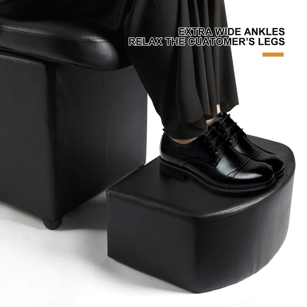 Artist hand Black Shampoo Barber Backwash Chair Salon Spa Beauty w/Ceramic Bowl;Sink; Foot Pedal