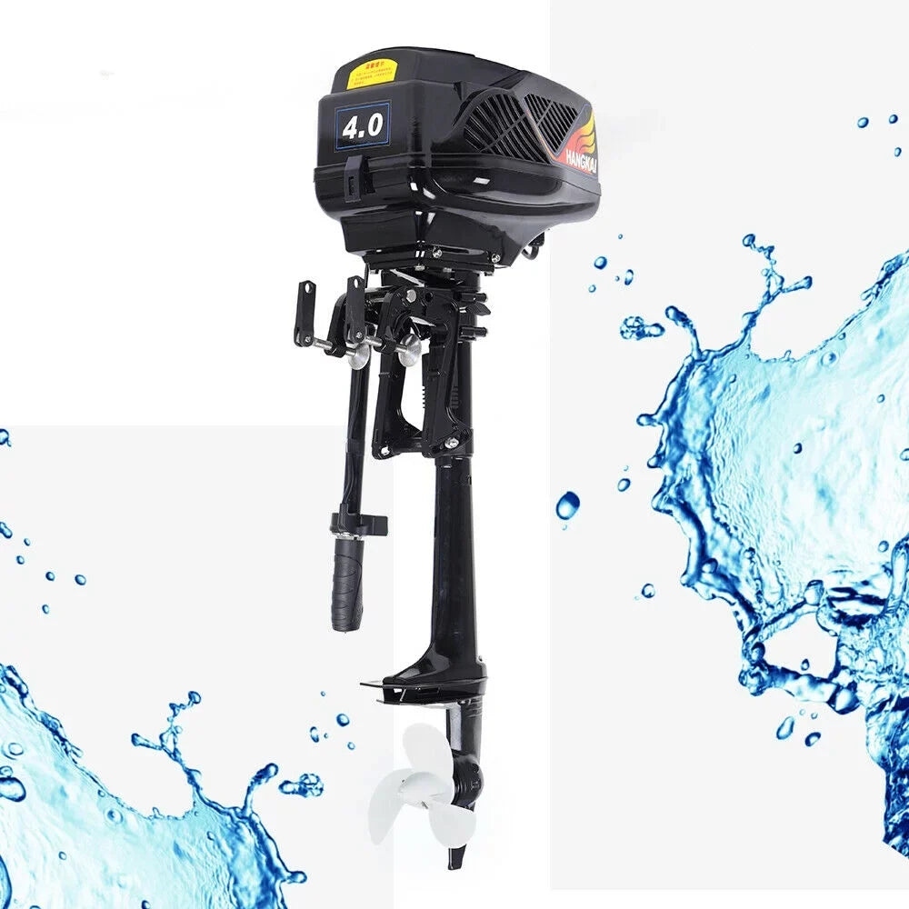 Miumaeov Outboard Motor Current-activated Boat Engine 4HP 48V 1000W Heavy Duty Outboard Fishing Boat Motor Engine Outboard CDI Mount Current-activated Outboard Motor for Inflatable Boats Fishing Boats