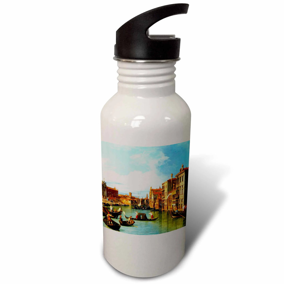 The Grand Canal and the Church of the Salute by Canaletto 1730 - Venice Italy Italian gondola boats 21 oz Sports Bottle wb-162555-1