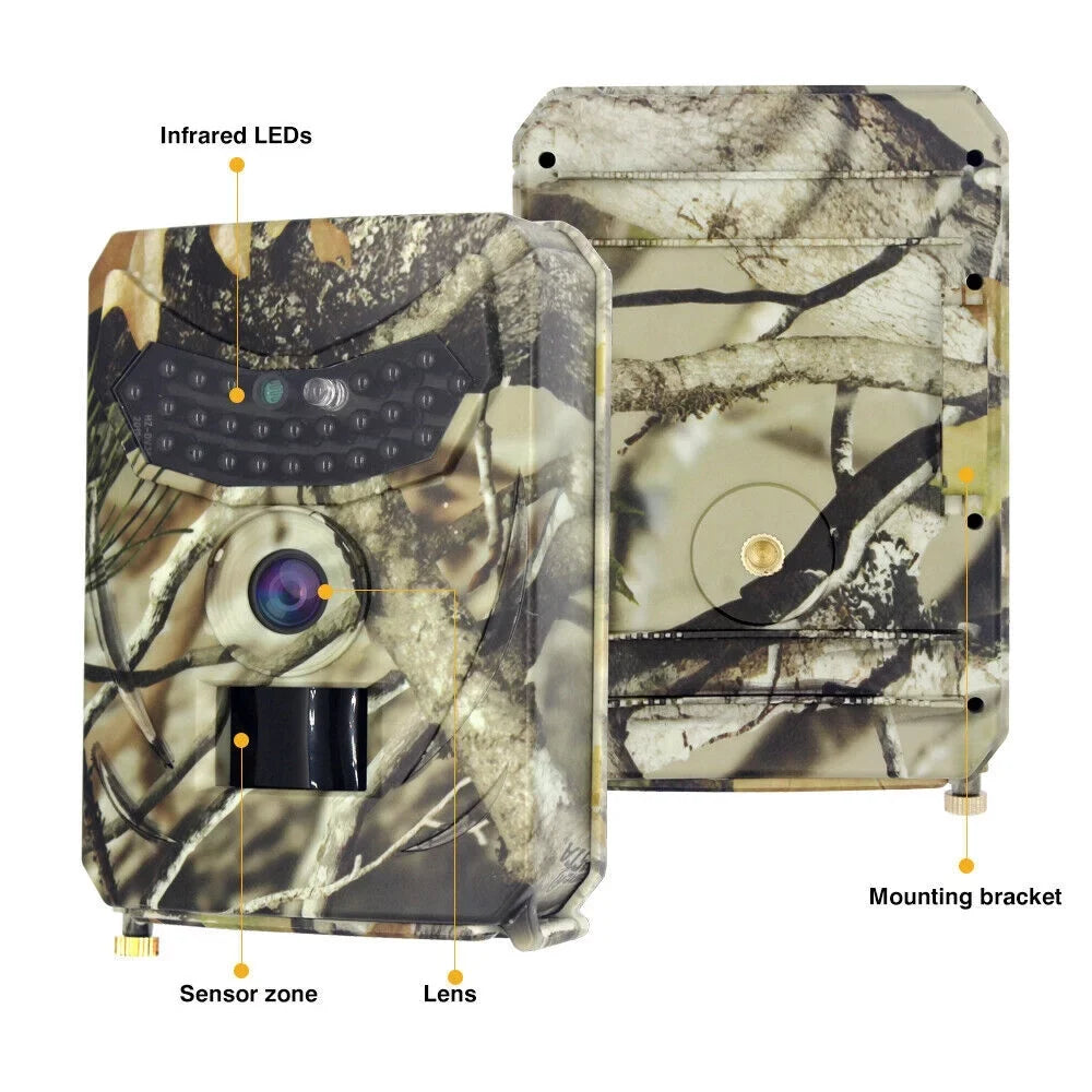 Infrared Trail Camera;DFITO Wildlife Monitor; 1080P; 12MP; Home Security; Farm Monitoring; Hunting Trail Monitor; Hunting Wildlife Camera Liquidproof (SD Card NOT Included)