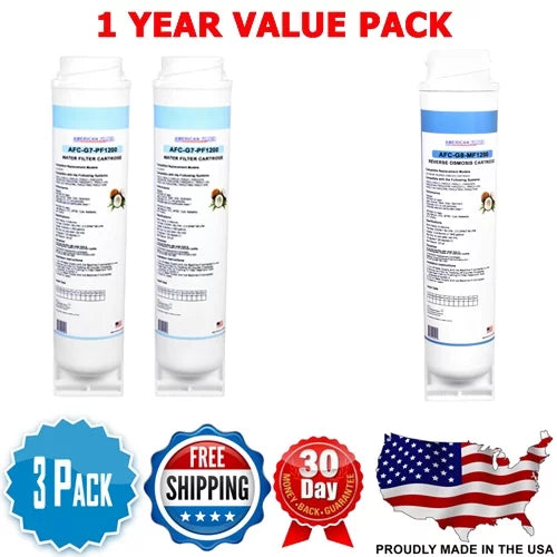 AFC Brand ; Filters ; Model # AFC-G7-PF1200 ; Compatible with GE® PNRQ20FBL - 3 Filters - Made in U.S.A.