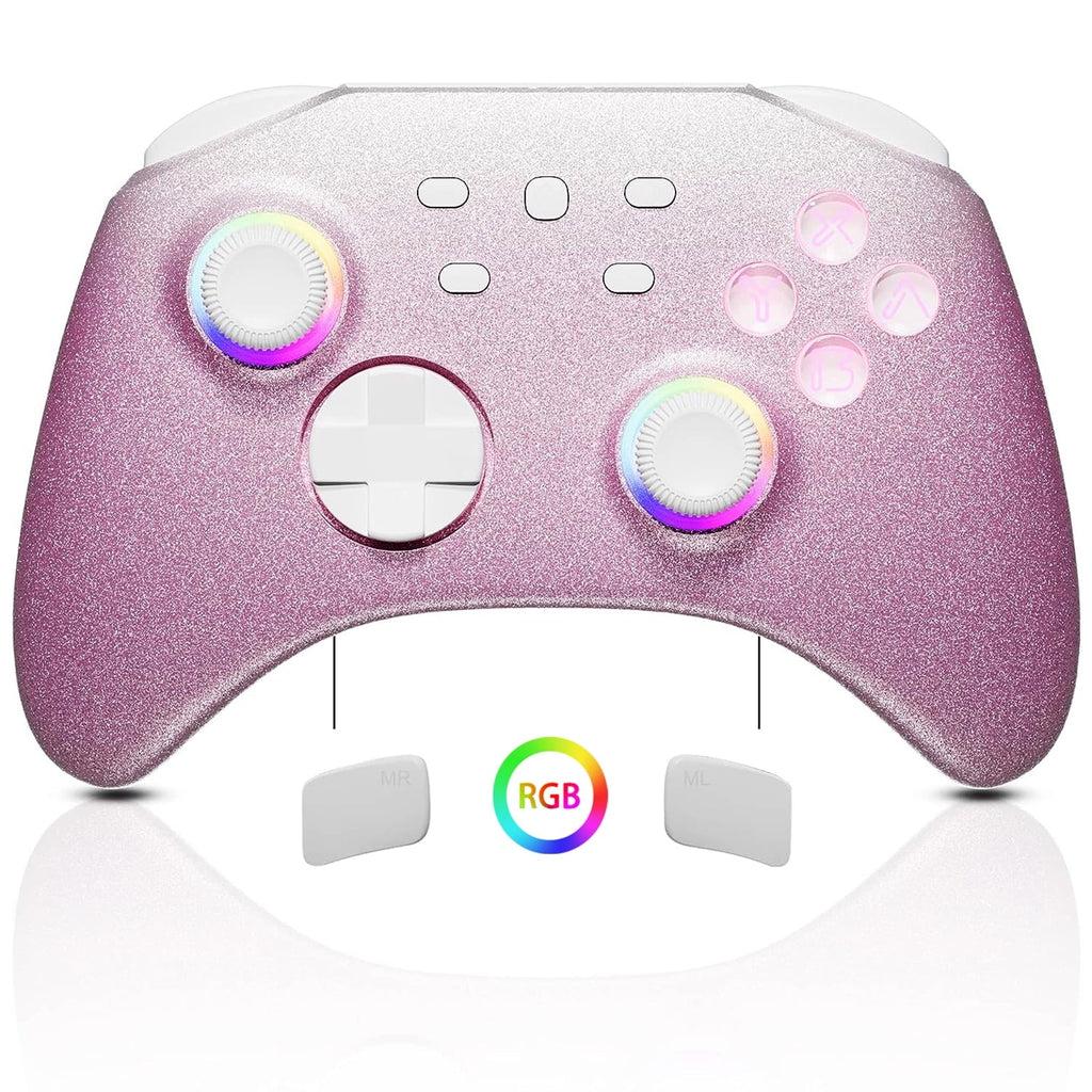 Pokémon Violet Game Disc and Upgraded Switch Pro Controller for Nintendo Switch/OLED/Lite; Wireless Switch Remote for PC/IOS/Android/Steam Pink