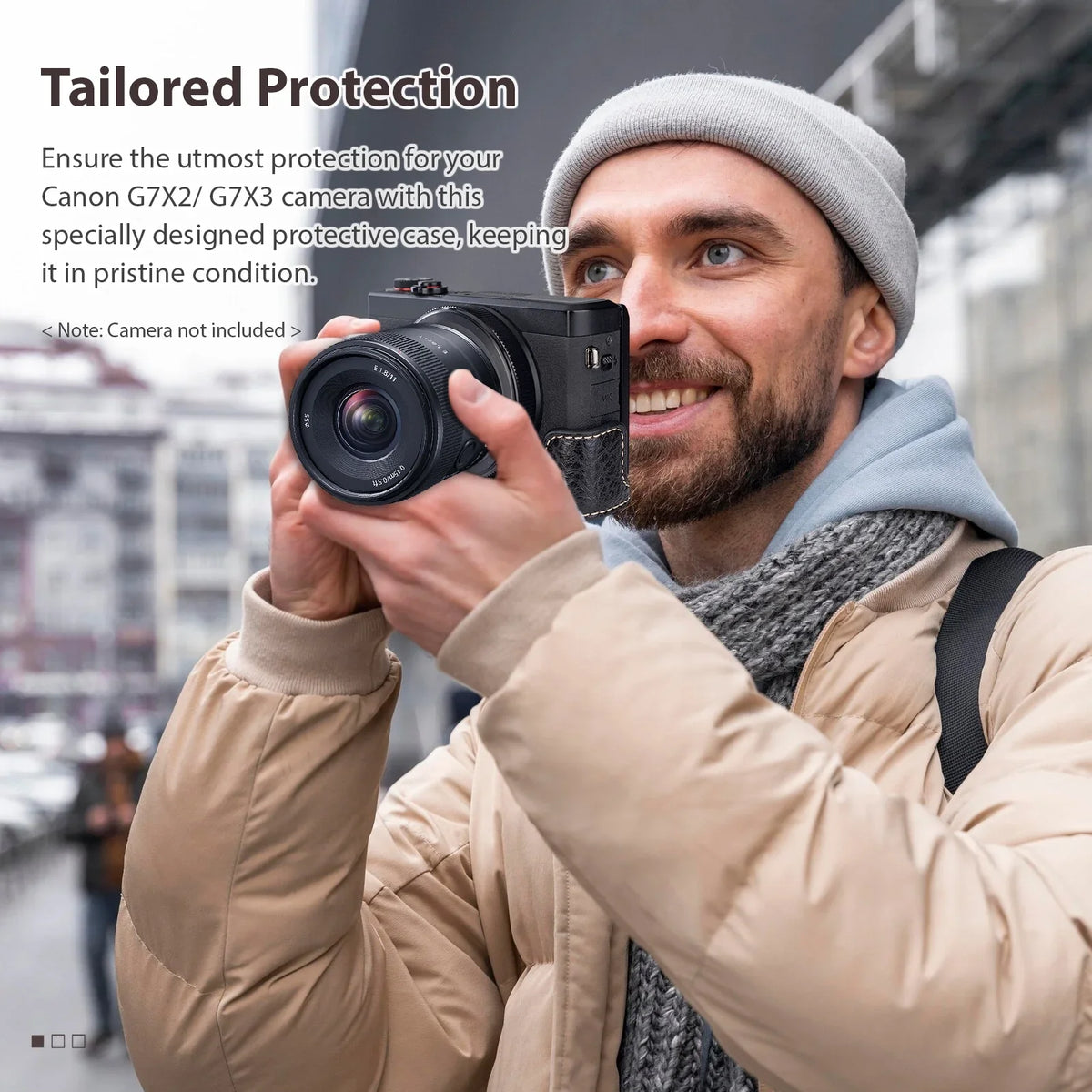 Shinysix Camera Bag;Case Pu Leather Pu Leather Camera Removable Compatible With Leather Camera With