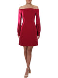 Jill Jill Stuart Women's Off-The-Shoulder Cocktail Dress (0; Wineberry)