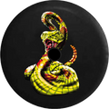 2018 2019 Wrangler JL Backup Camera Diamond Back Rattle Snake Lime Green Spare Tire Cover for Jeep RV 33 millimeter