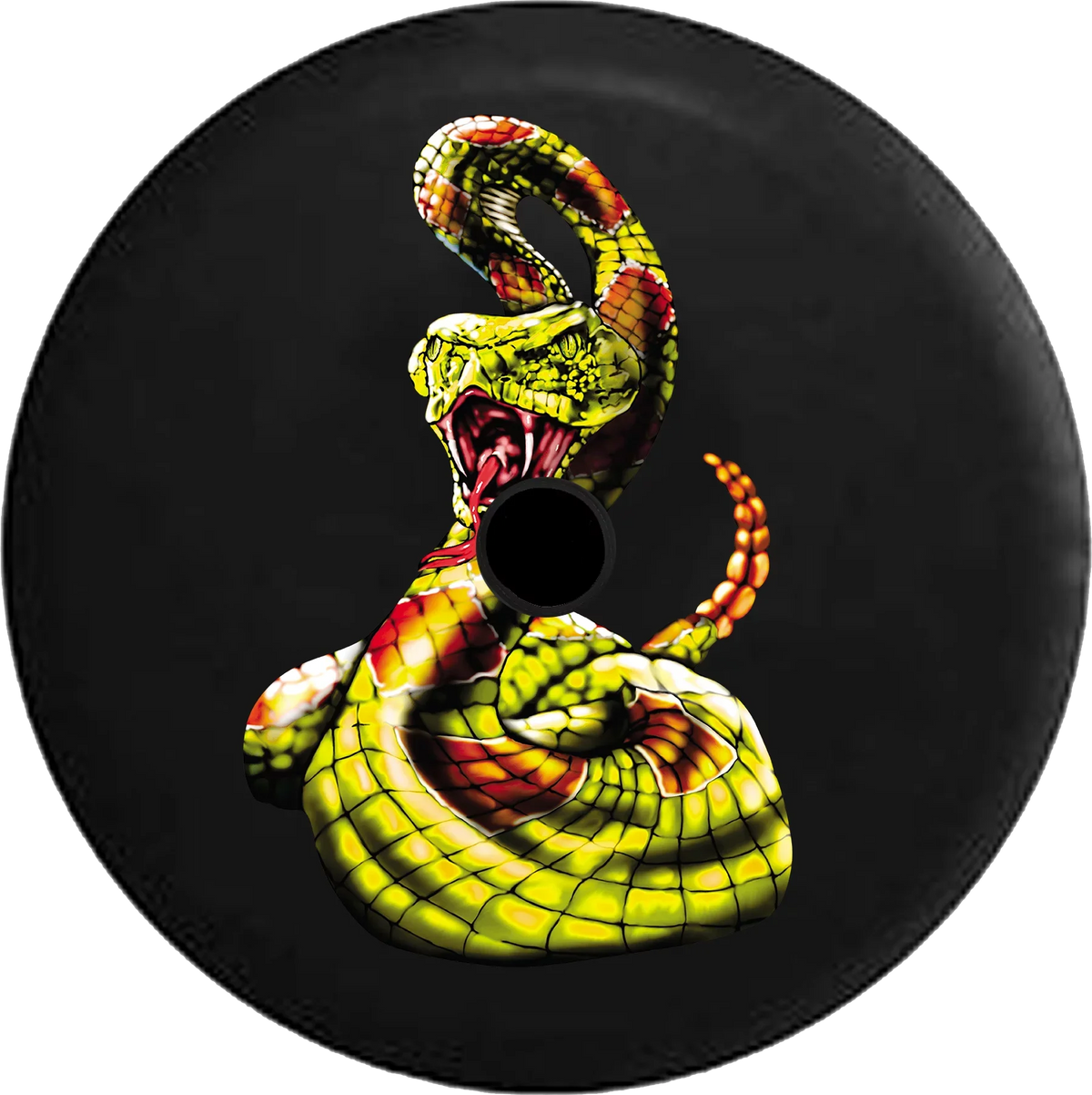 2018 2019 Wrangler JL Backup Camera Diamond Back Rattle Snake Lime Green Spare Tire Cover for Jeep RV 33 millimeter