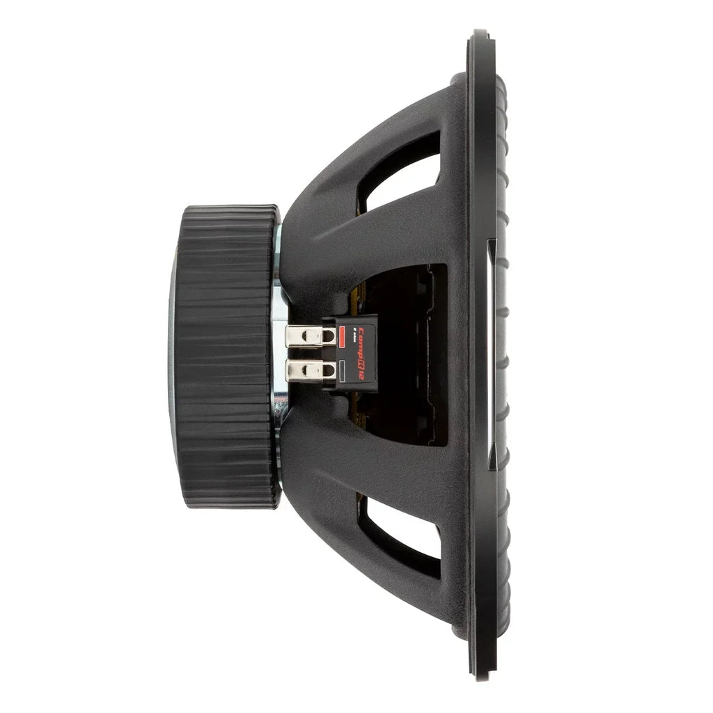 KICKER CompR 12 millimeter 4 Ohm DVC 1000W Max Power Car Audio Subwoofer; Black