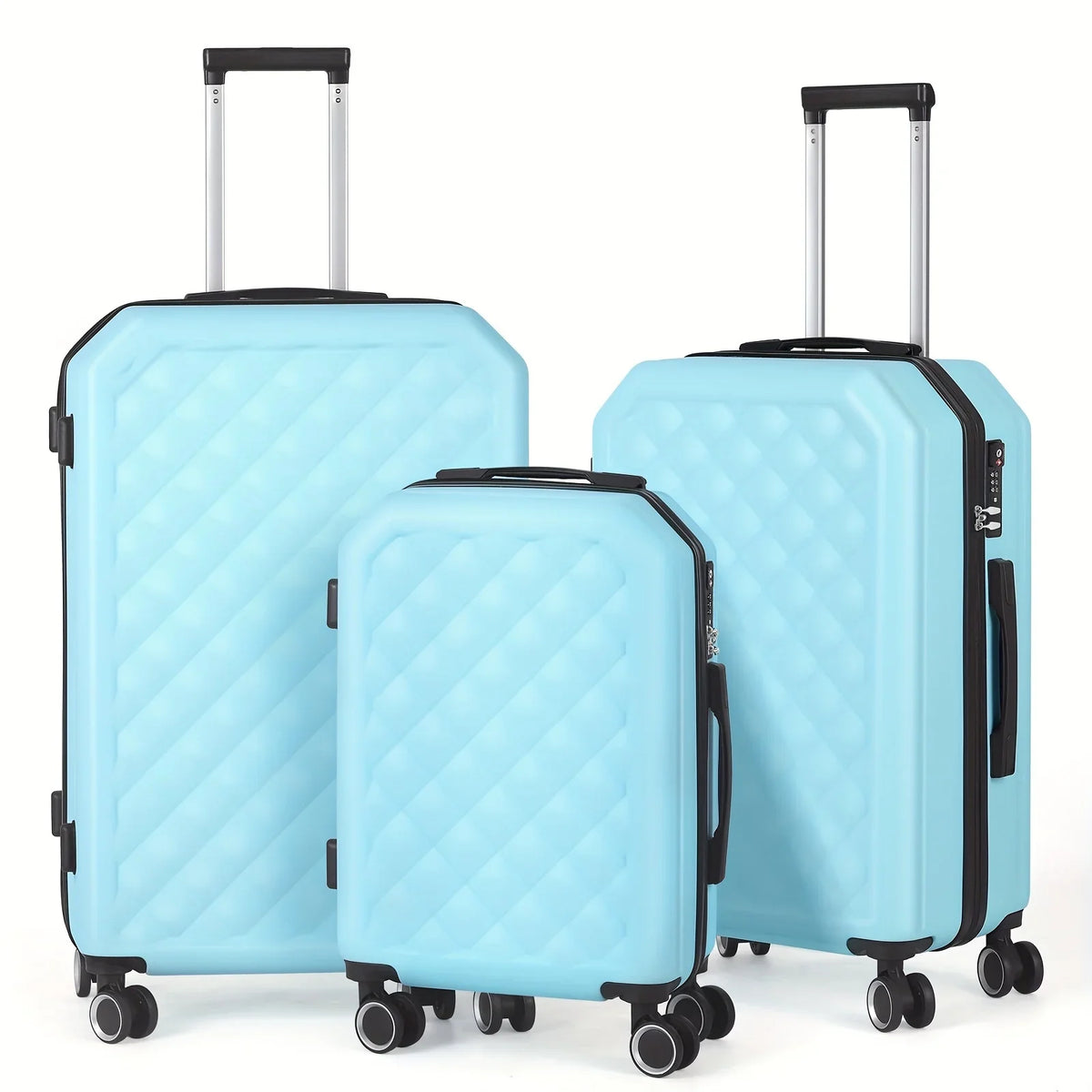 Travelhouse Hardshell Luggage 3-Piece Set: Suitcases with Spinner Wheels and TSA Lock in 20in; 24in; and 28in – Designed for Women