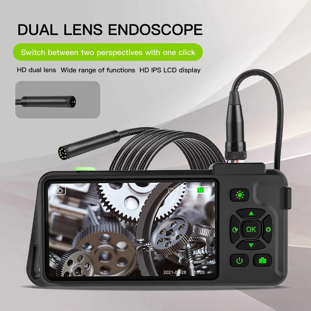 Docooler Industrial with 4.5-inch IPS Color Display 1080P Photos Videos Snake with 8 Borescope IP67 Liquidproof 2 Million Pixels Inspection with TF Slot for Maintenance