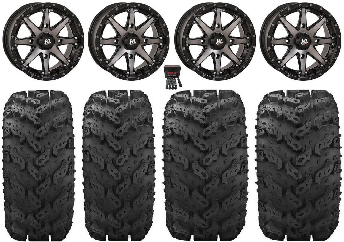 High Lifter HL10 14" Wheels Smoke 26" Reptile Tires Can-Am Commander Maverick Renegade Outlander Defender